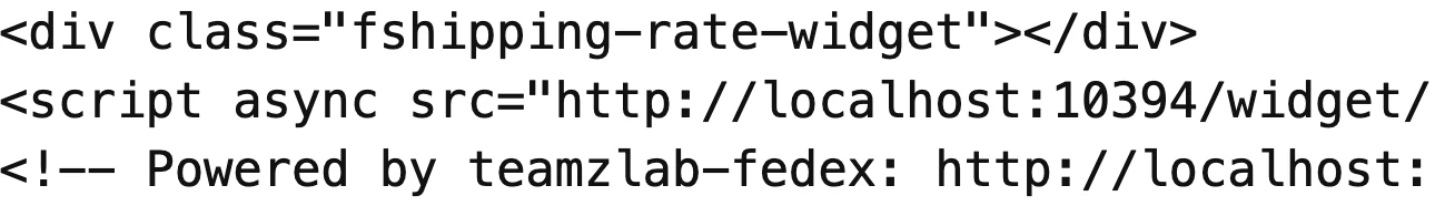 Rate widget